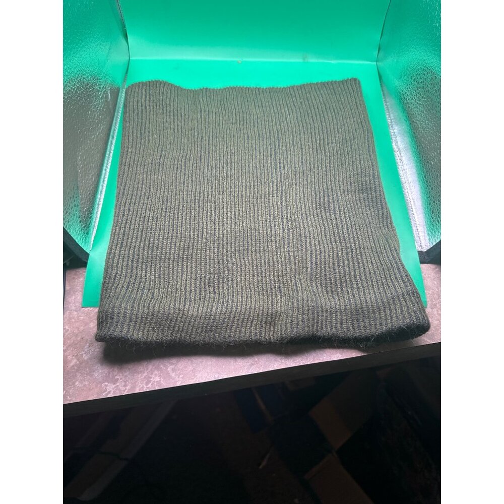 Goodfellow & Co. Olive Green Ribbed Knit Scarf 77% Acrylic 23% Polyester One Siz